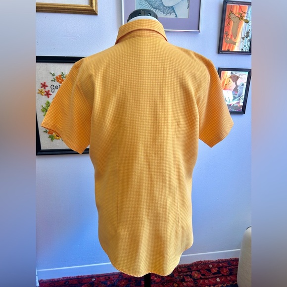 Vintage 90s ESPRIT Button-Up Shirt – XL, Orange/Yellow Pink Checkered - Picture 10 of 13
